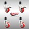 Service Caster 3 Inch 316SS Red Poly Swivel 1-3/4 Inch Expanding Stem Caster Lock Brake, 2PK SS316TTLEX20S314-PPUB-RED-2-S-2-134 - alternate 2